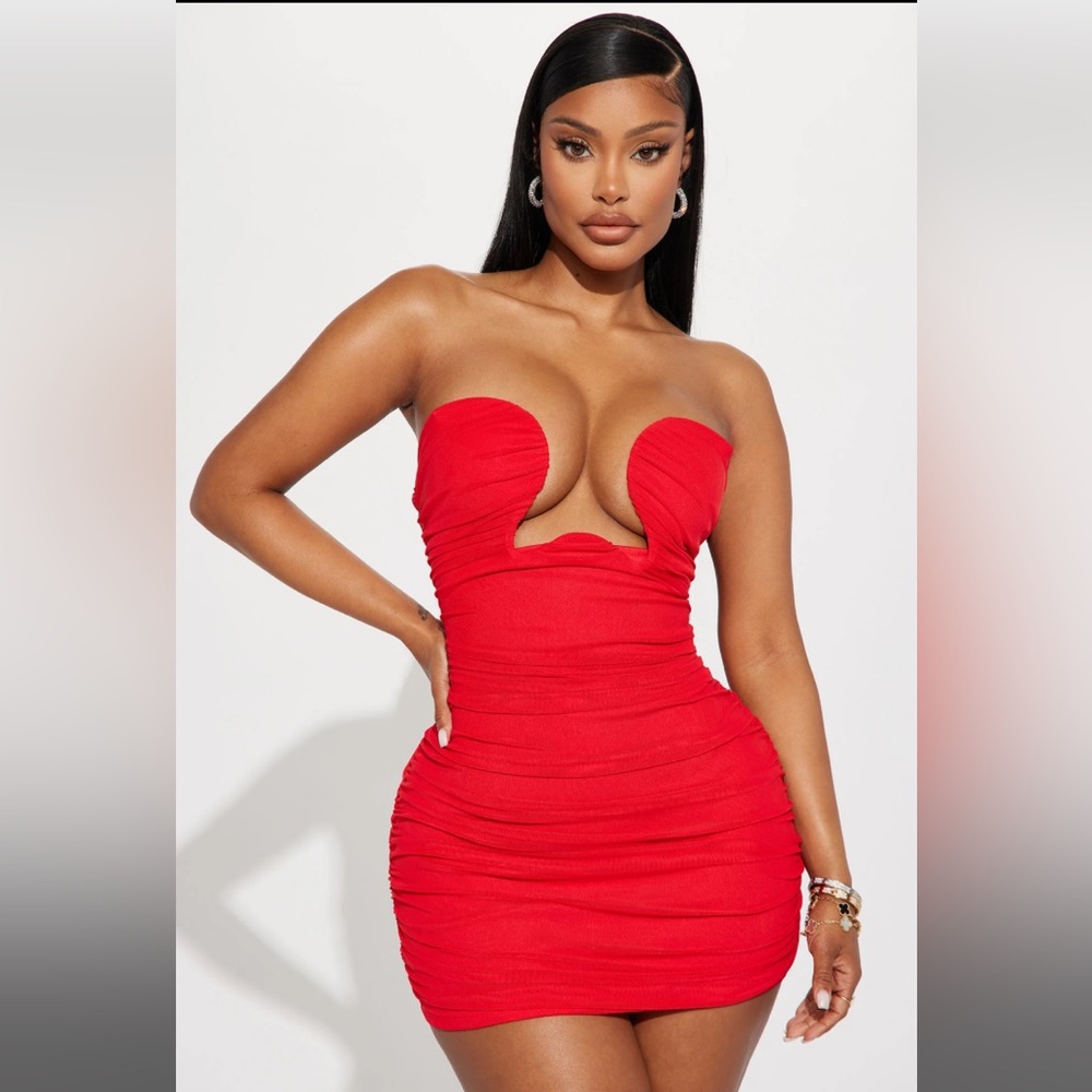 FashionNova You Don’t Compare Mini Dress in Red size small